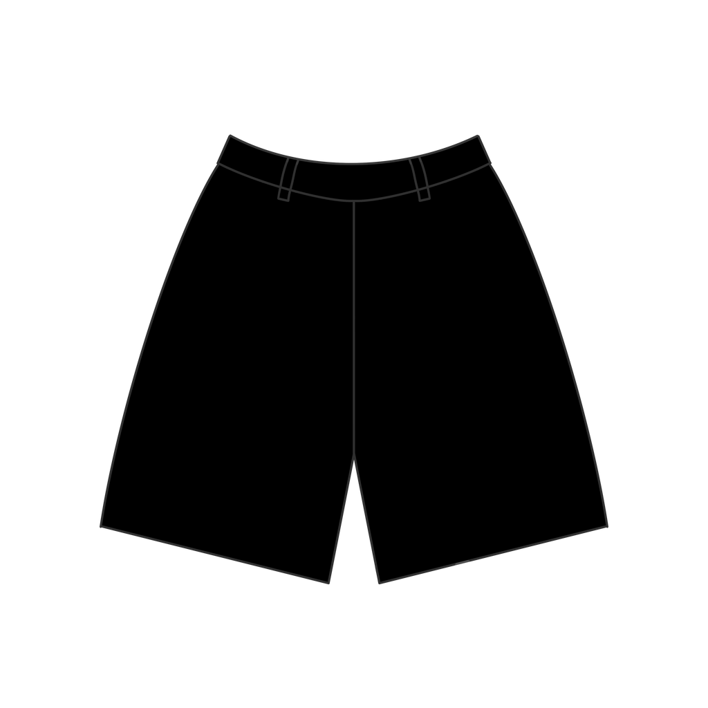 Pleated shorts - Black