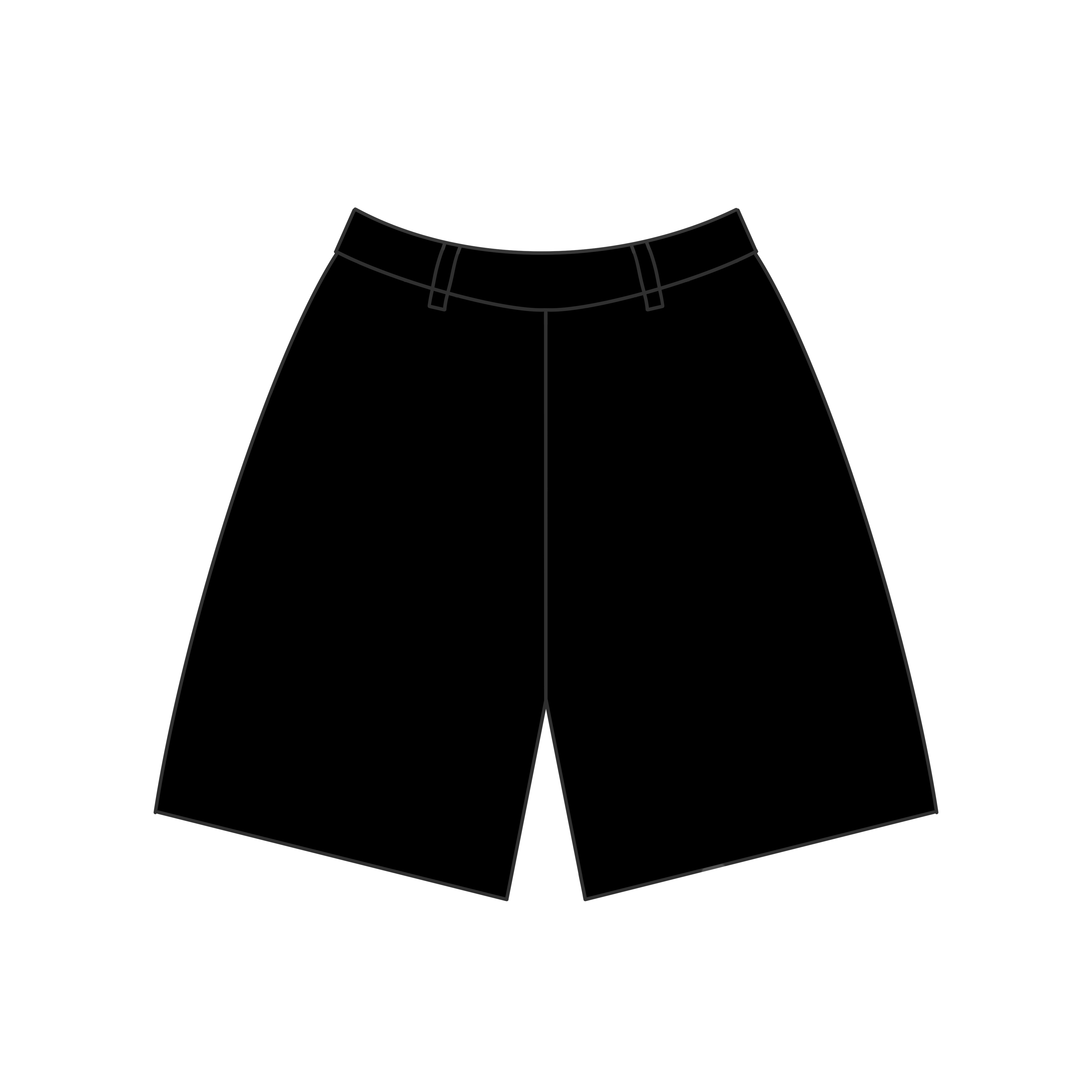 Pleated shorts - Black