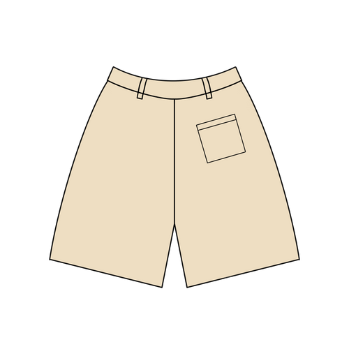 Pleated shorts - beige