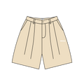 Pleated shorts - beige