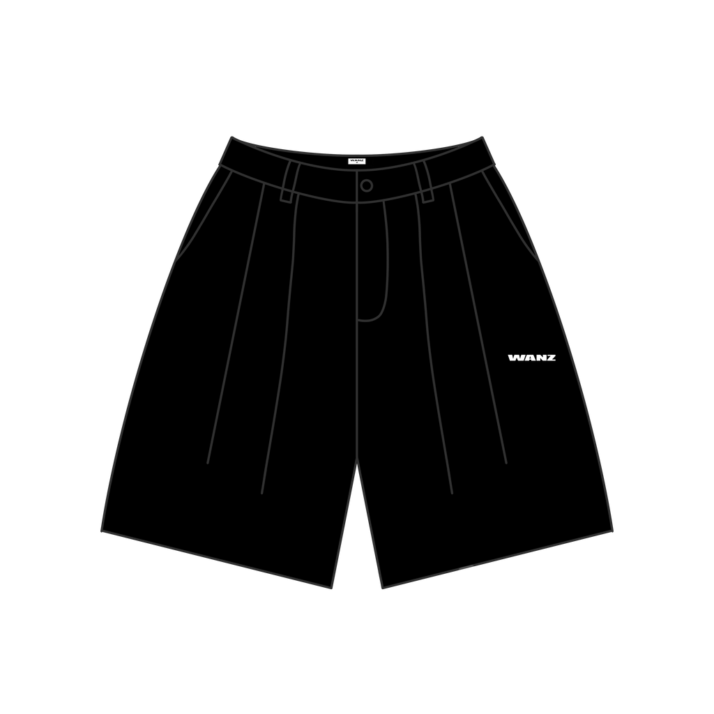 Pleated shorts - Black