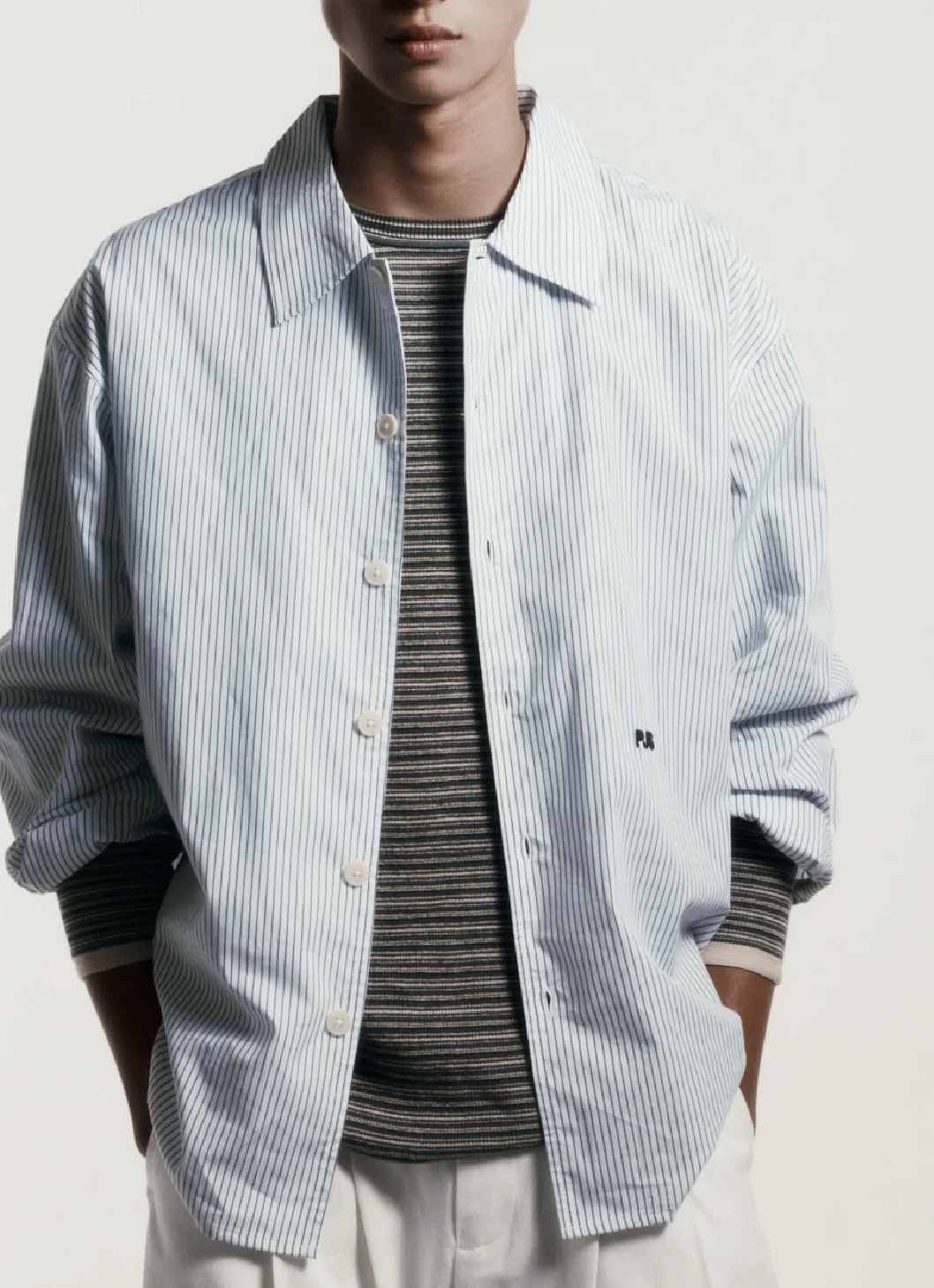 Striped shirt - beige